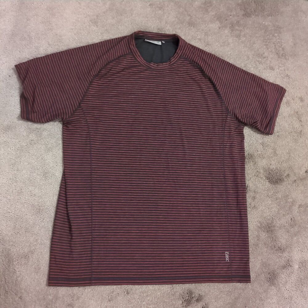TASC Performance Shirt Mens Medium Blue Short Sleeve Stretch Bamboo Crewneck